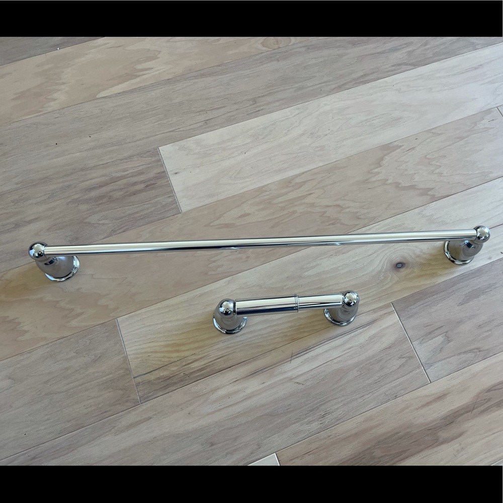 Towel bar & toilet paper holder